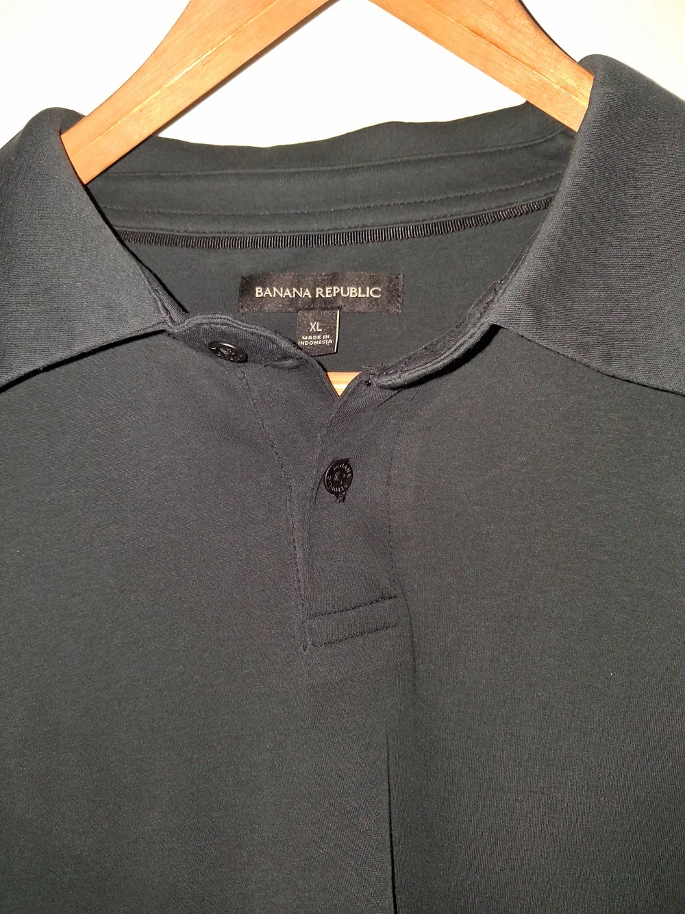 Banana Republic Men’s Long Sleeve Polo - Black